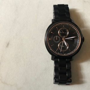 Fossil black Chelsea watch